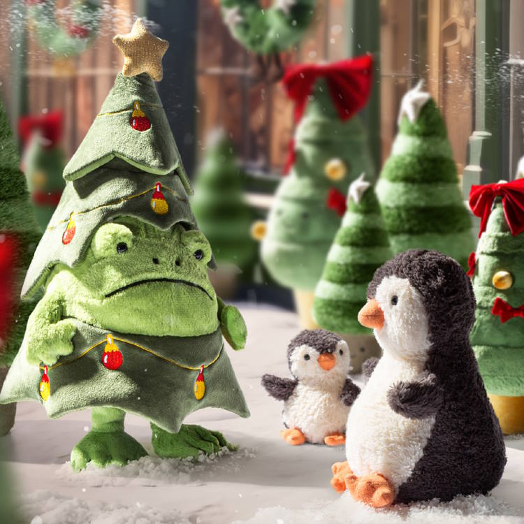 Jellycat | Christmas Tree Ricky Rain Frog at Milk Tooth Australia