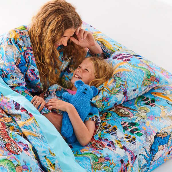 Kip and Co x May Gibbs | Fitted Sheet Waterworld Kids at Milk Tooth Australia