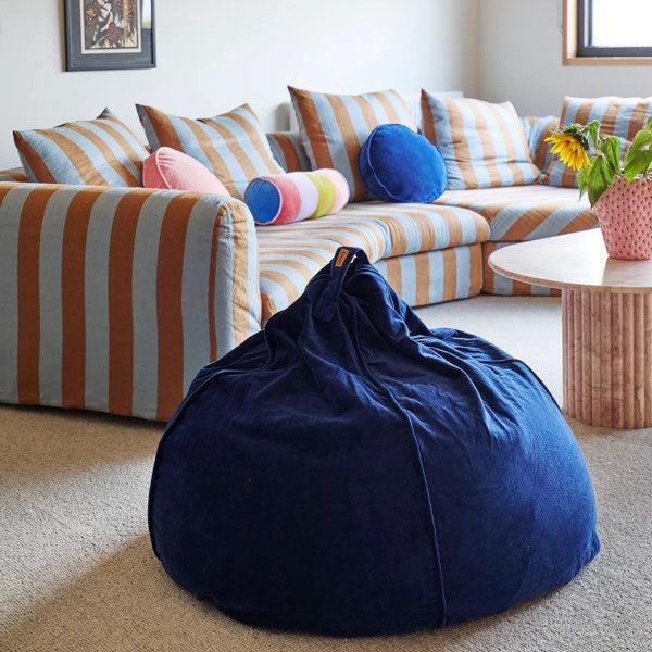 Kip and Co | Velvet Beanbag Cover | Ocean at Milk Tooth Australia