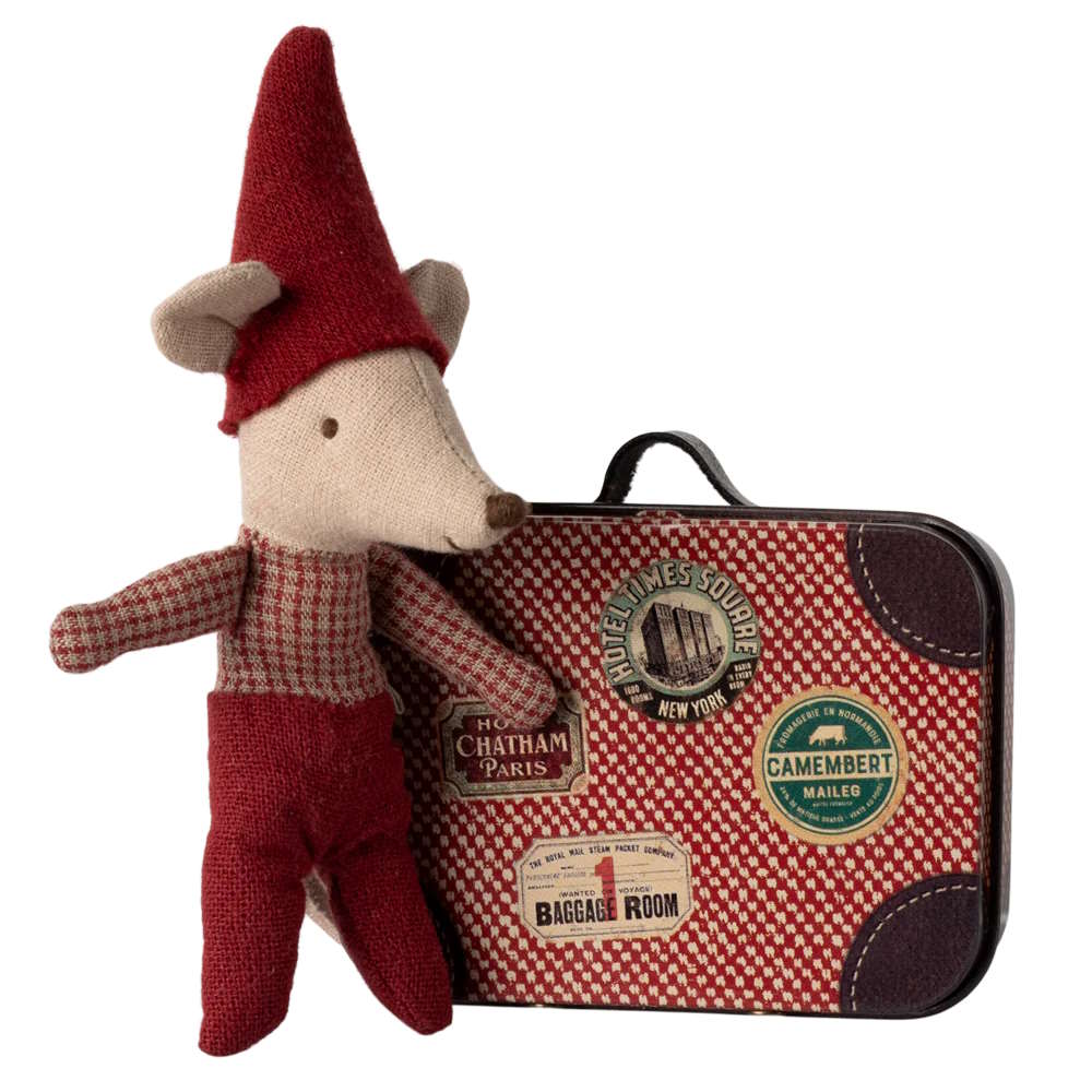 Maileg | Christmas Mouse Baby in Suitcase at Milk Tooth Australia