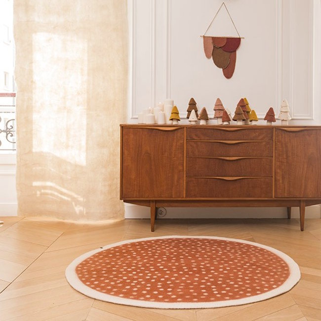 Muskhane | Wool Floor Rug in Paddy Coral