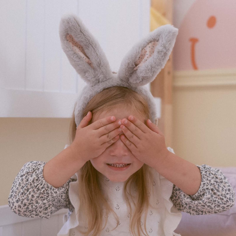 Olli Ella | Fluffle Bunny Headband Smoke at Milk Tooth Australia