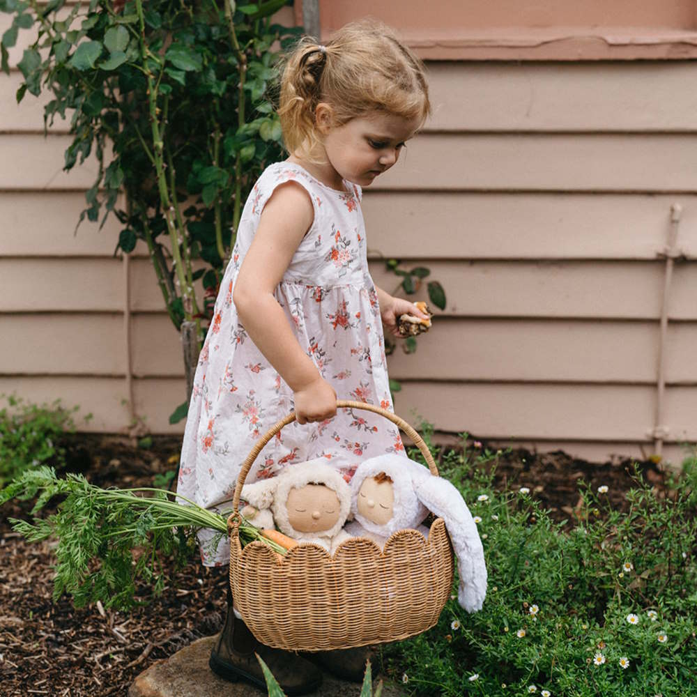 Olli Ella | Petal Basket Natural at Milk Tooth Australia