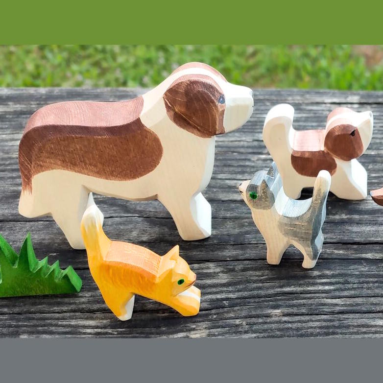 Ostheimer | Wooden Toy | St Bernard Dog Small Head High Puppy