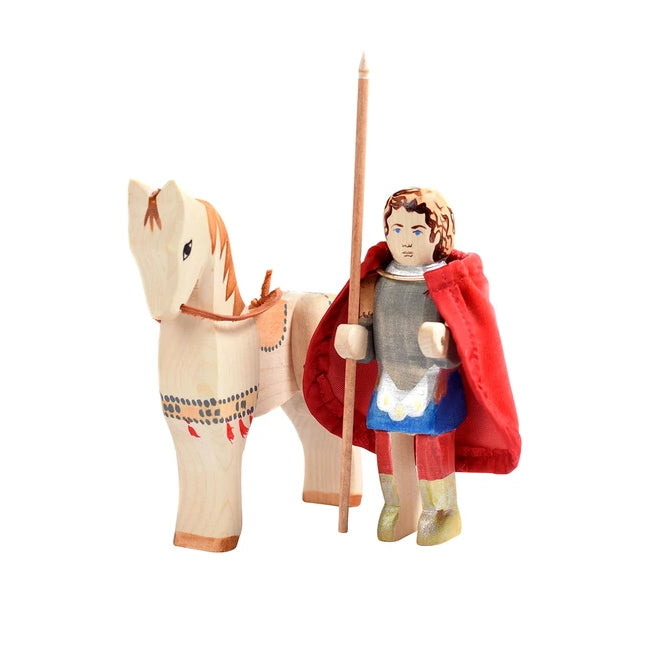 Waldorf Wooden Toys Wood Blocks, Wooden Horse Knight Figures