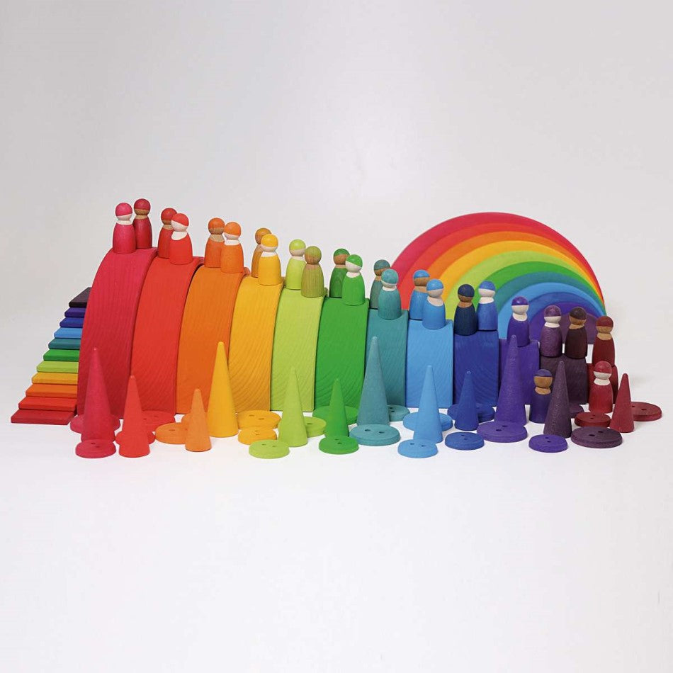 Grimm s Rainbow Stacking Toy Large Milk Tooth