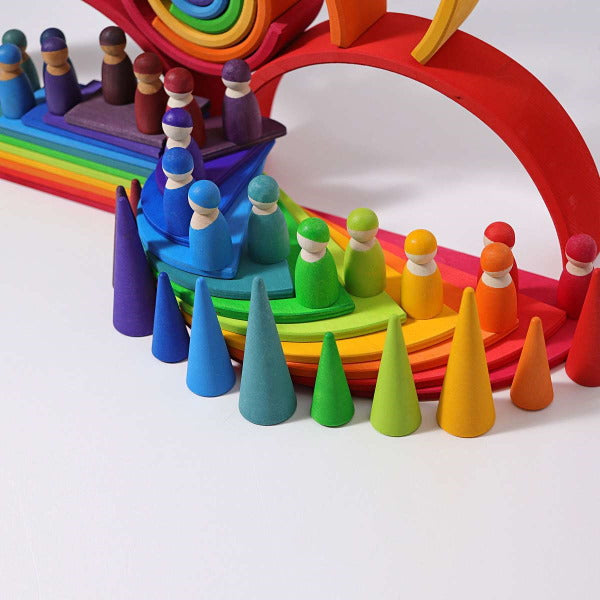 Grimm s Rainbow Stacking Toy Large Milk Tooth