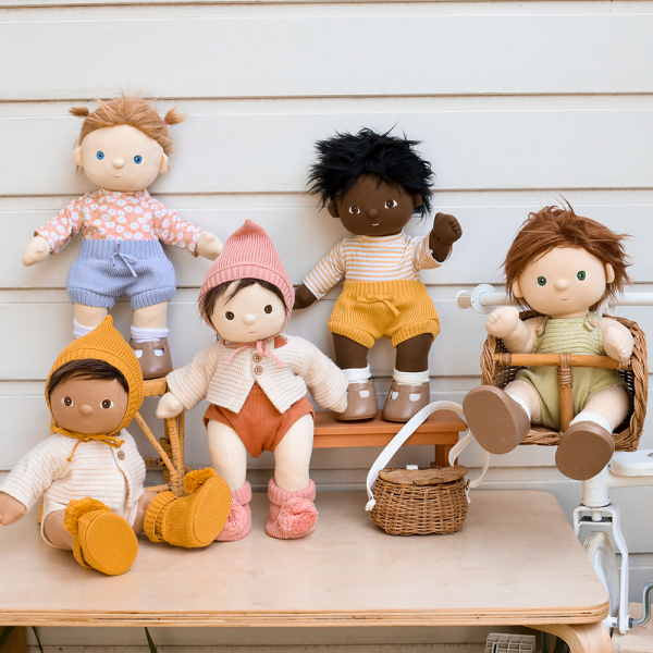 Olli Ella Dinkum Doll Knit Set Honey Milk Tooth