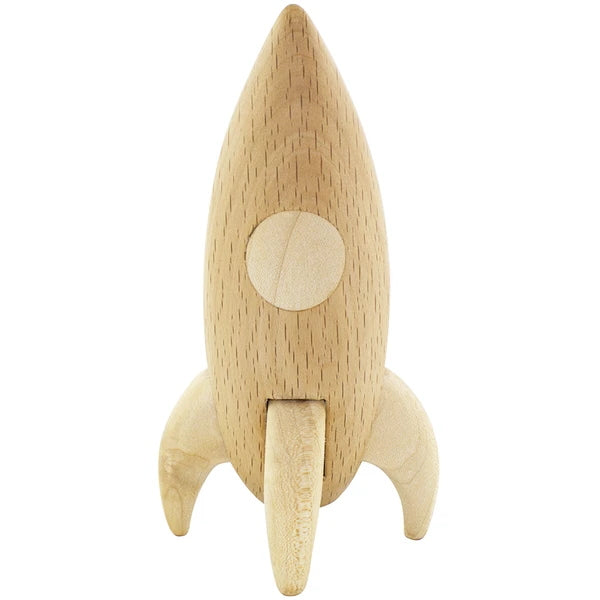 Wooden 2024 rocket toy